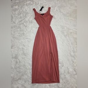 Lulu's - Square Neck Open Back Maxi Dress. Color Terracotta. Size XS. NWT!